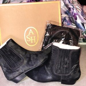 Black Cowskin Bootie